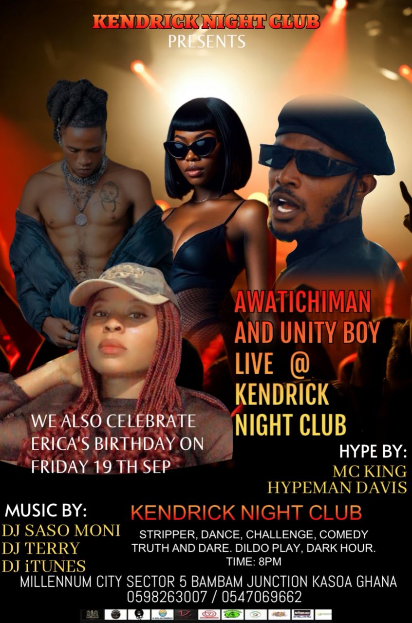 Awatichiman and Unity Boy Live at Kendrick Night Club This Friday, September 19th